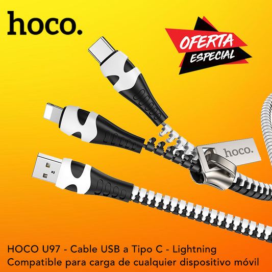 HOCO U97 2en1 Cable USB / 12 Watts / 1 metro