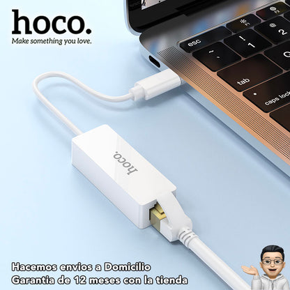 HOCO UA22 Adaptador Tipo C a RJ45 cable de Red