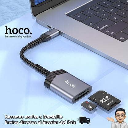 HOCO UA25 Lector de Memoria SD / Micro SD a Tipo C