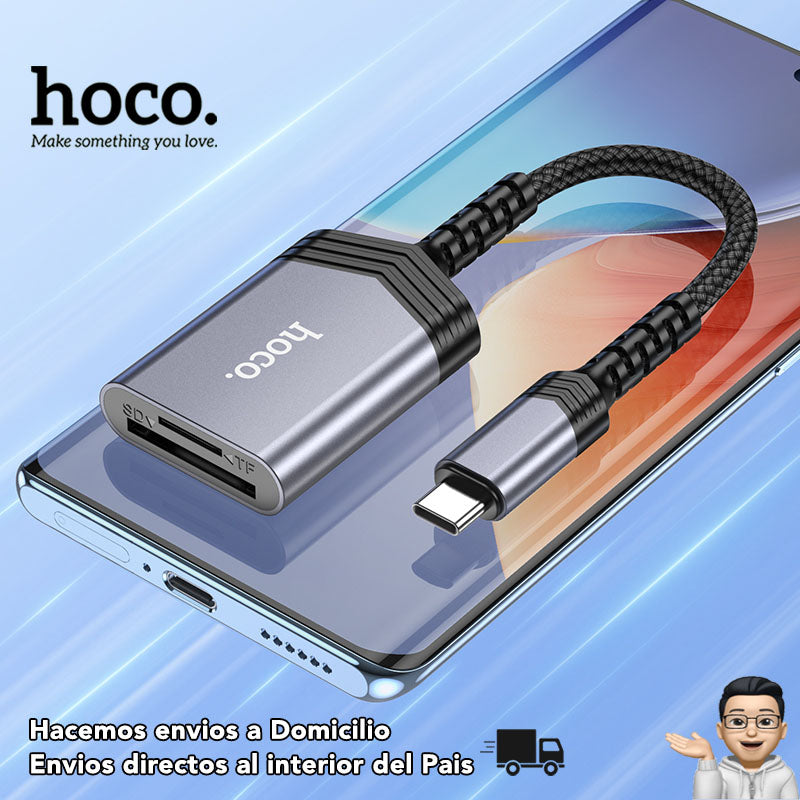 HOCO UA25 Lector de Memoria SD / Micro SD a Tipo C