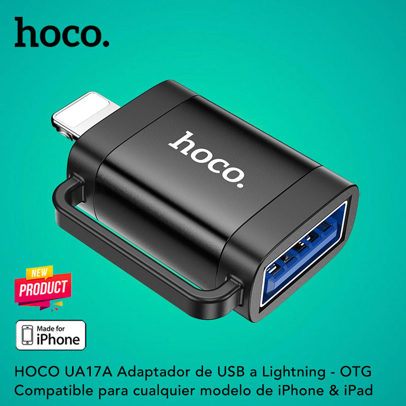 HOCO UA31-A  Adaptador de USB a Lightning para iPhone OTG