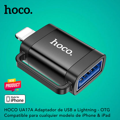 HOCO UA31-A  Adaptador de USB a Lightning para iPhone OTG