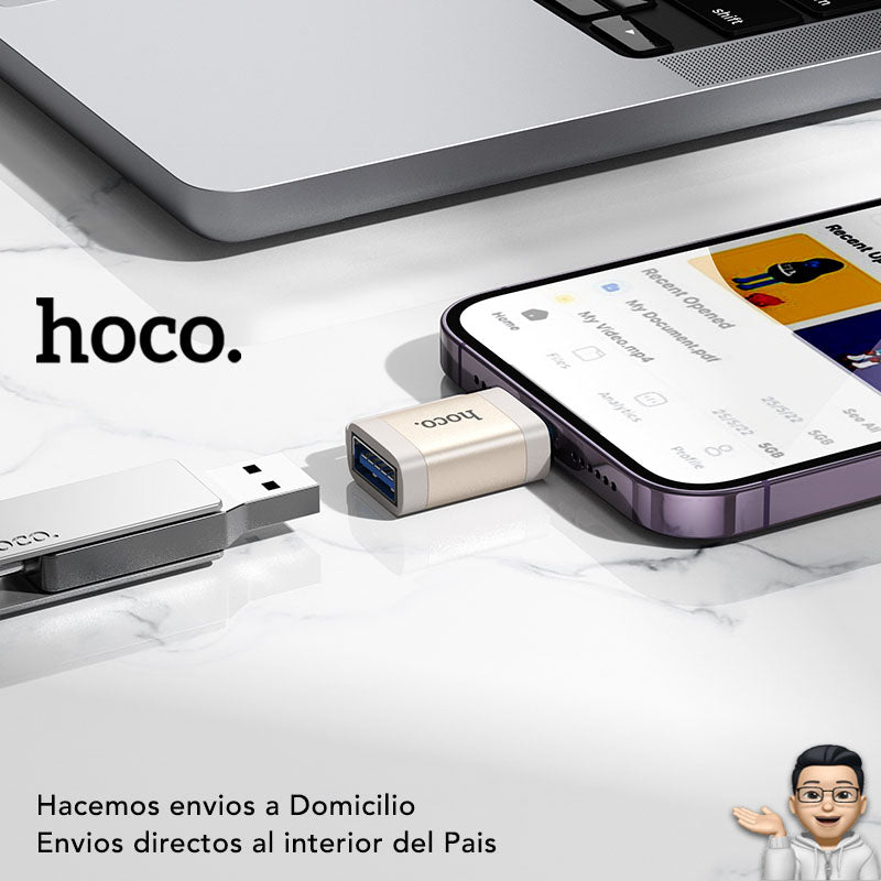HOCO UA31-A  Adaptador de USB a Lightning para iPhone OTG