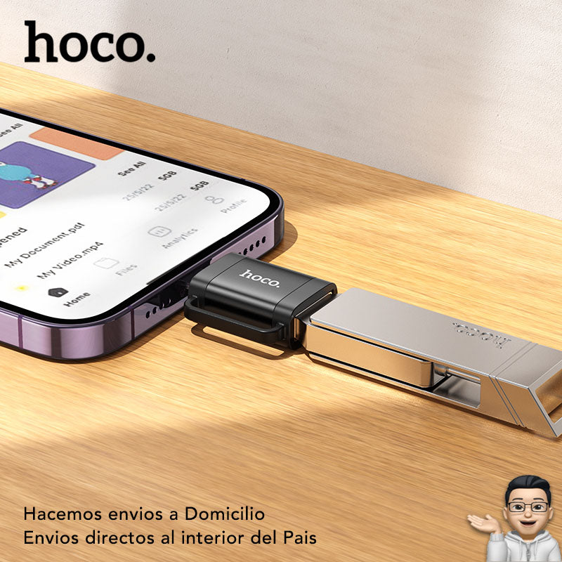 HOCO UA31-A  Adaptador de USB a Lightning para iPhone OTG