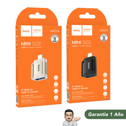 HOCO UA31-A  Adaptador de USB a Lightning para iPhone OTG