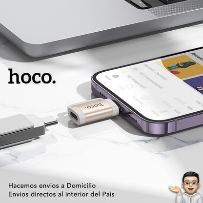 HOCO UA31-B  Adaptador de Tipo C a Lightning para iPhone OTG
