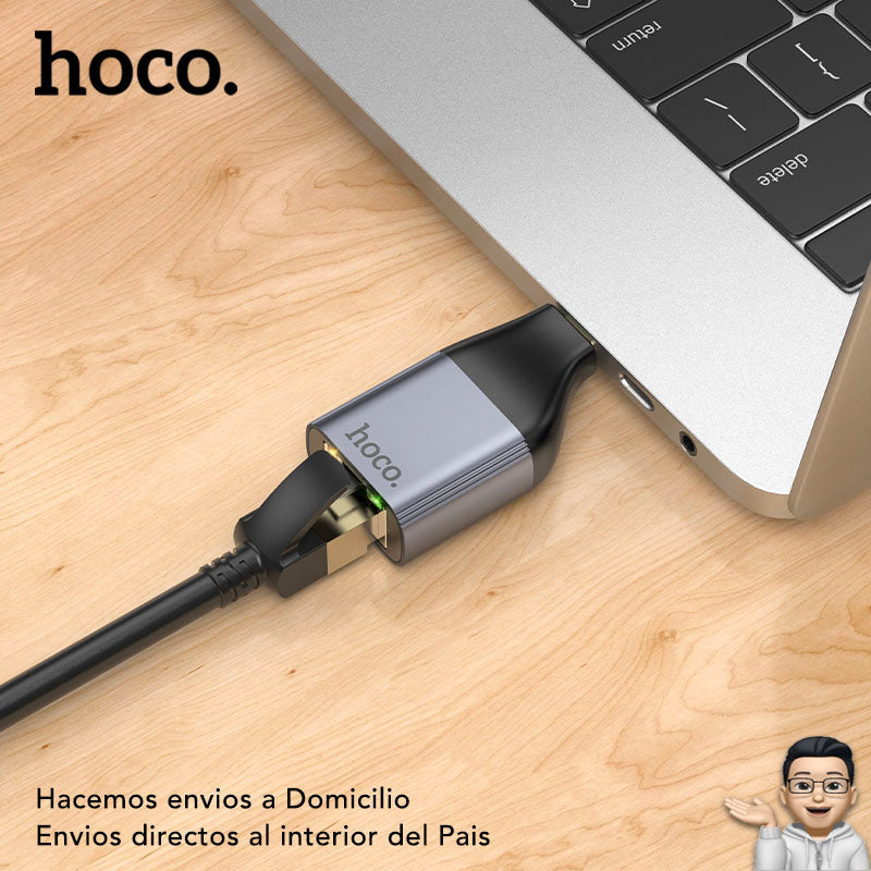 HOCO UA35 Adaptador Tipo C a RJ45 cable de Red