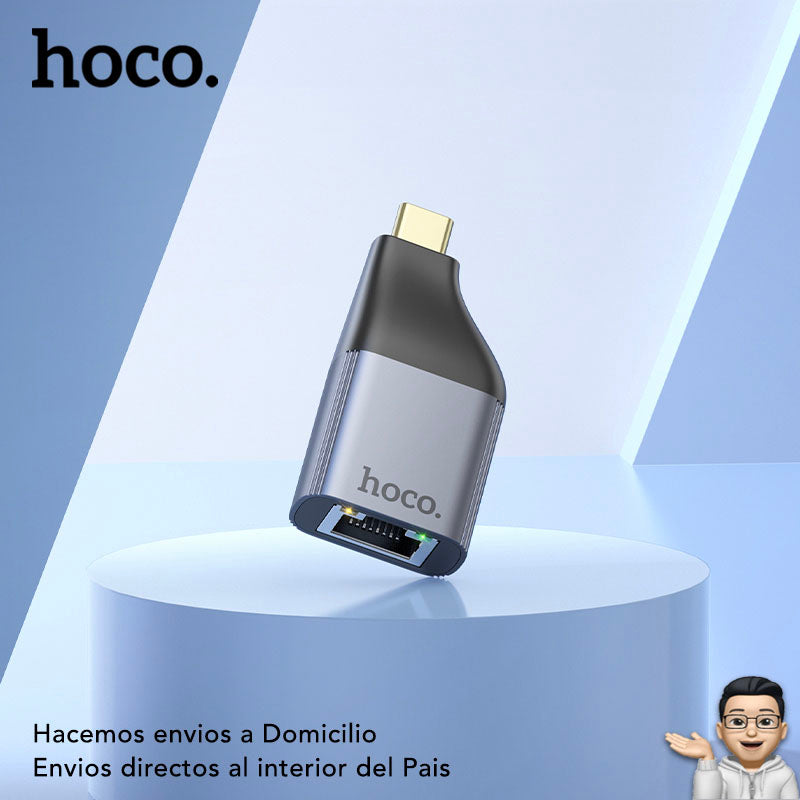 HOCO UA35 Adaptador Tipo C a RJ45 cable de Red