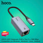 HOCO UA37 Adaptador Tipo C a RJ45 de 1000 Mbps