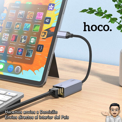 HOCO UA37 Adaptador Tipo C a RJ45 de 1000 Mbps