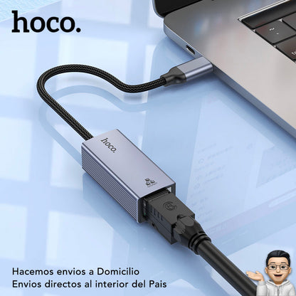HOCO UA37 Adaptador Tipo C a RJ45 de 1000 Mbps