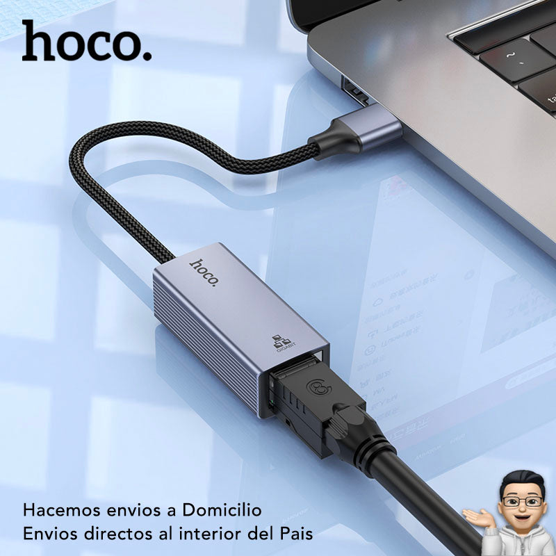HOCO UA37 Adaptador USB a RJ45 de 1000 Mbps