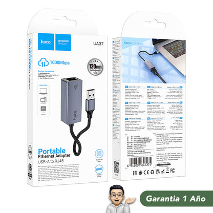 HOCO UA37 Adaptador USB a RJ45 de 1000 Mbps