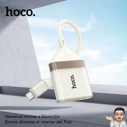HOCO UA40-A Lector de Memoria SD / Micro SD a Tipo C