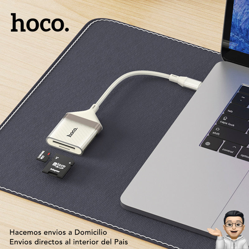 HOCO UA40-A Lector de Memoria SD / Micro SD a Tipo C