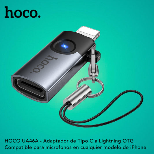 HOCO UA46-A Adaptador de Tipo C a Lightning para iPhone OTG