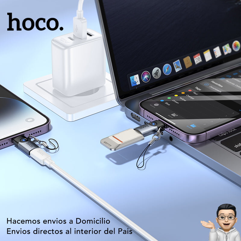 HOCO UA46-A Adaptador de Tipo C a Lightning para iPhone OTG