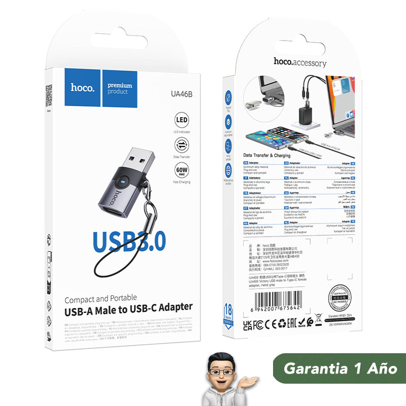 HOCO UA46-B Adaptador Tipo-C a USB 3.0