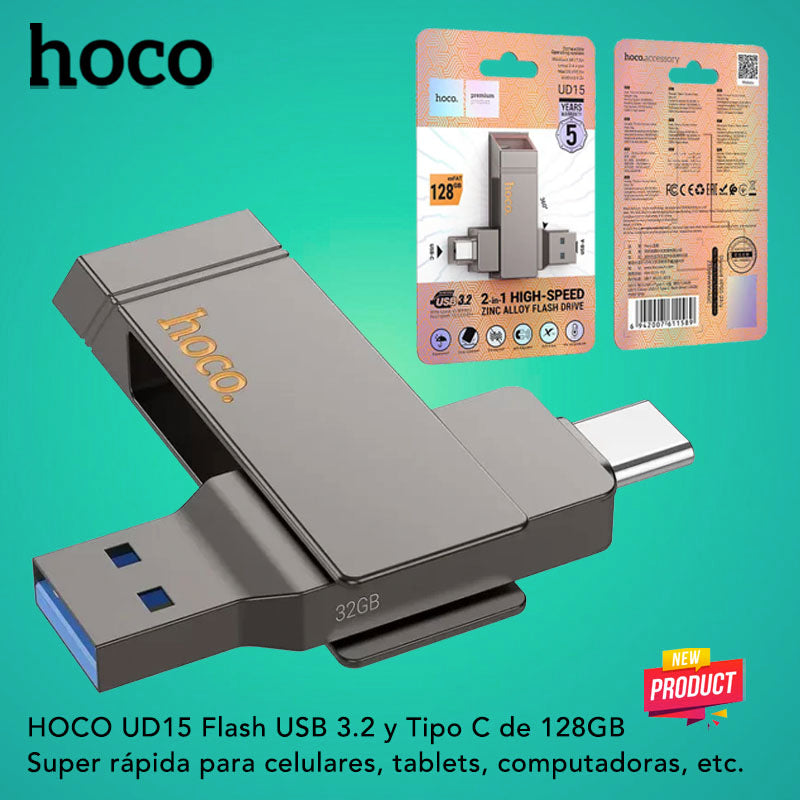 HOCO UD15 Flash USB / Tipo C 3.2 de 128GB