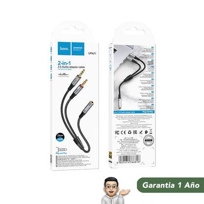 HOCO UPA21 Adaptador de audio 2en1