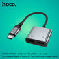 HOCO UPA34A Adaptador Tipo-C a Audio y Carga 2en1