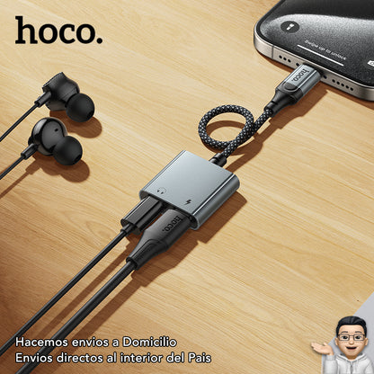 HOCO UPA34A Adaptador Tipo-C a Audio y Carga 2en1