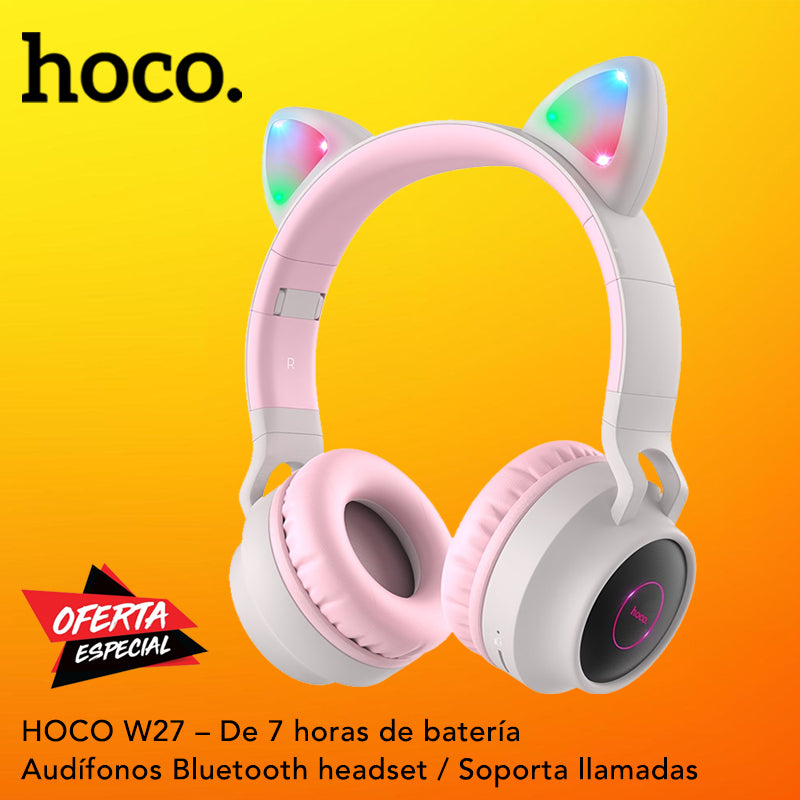HOCO W27 Audífonos Bluetooth Headset RGB
