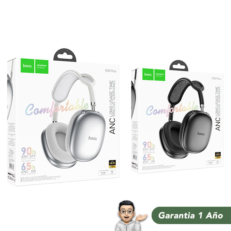 HOCO W55 plus Audífonos Bluetooth Headset con ANC