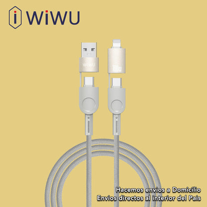 WIWU Raptor 4en1 Cable Tipo C a Tipo C / 100 Watts