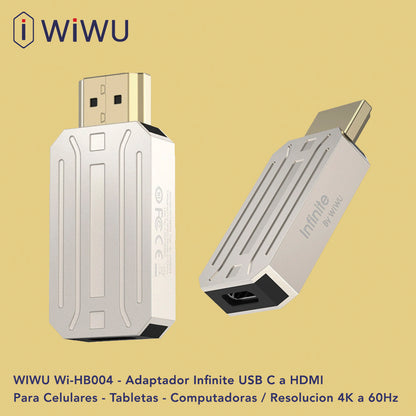 WIWU HB004 Adaptador Tipo-C a HDMI 4K