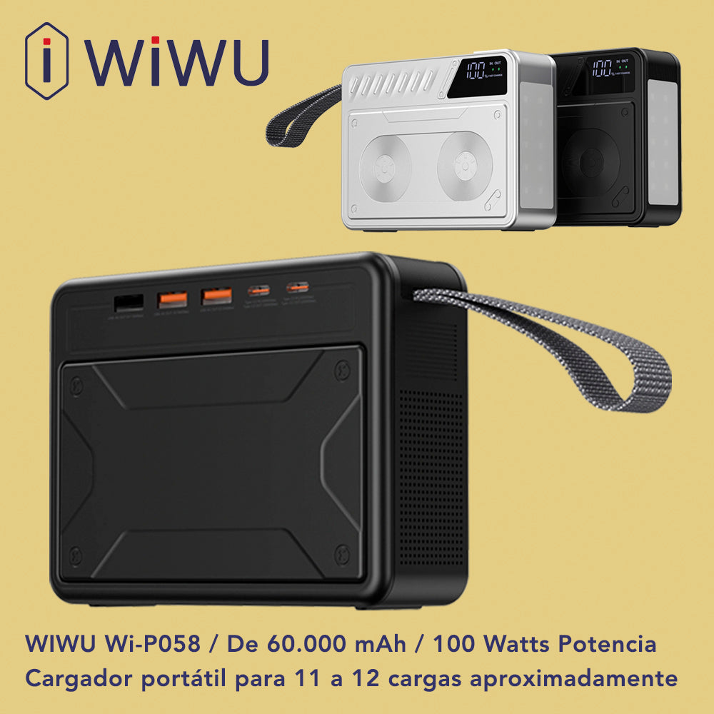 WIWU Wi-P58 de 60000 mAh Carga rápida 100 Watts