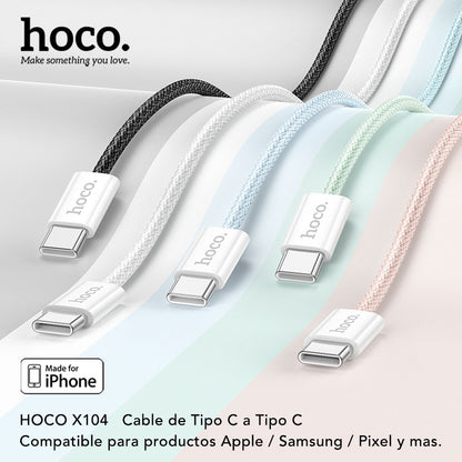 HOCO X104 Cable Tipo C a Tipo C / 60 Watts / 1 y 2 metros