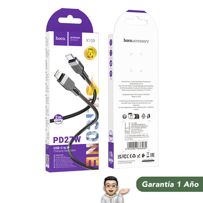 HOCO X109 Cable Tipo C para iPhone / 27 Watts / 2 metros