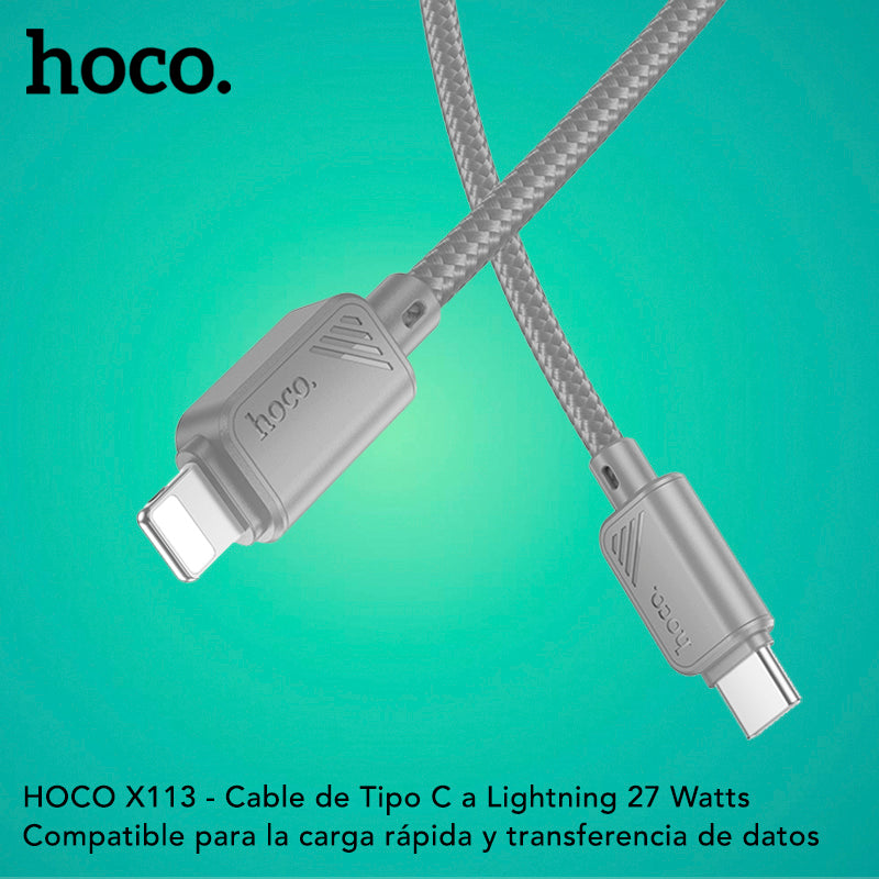 HOCO X113 Cable Tipo C para iPhone / 27 Watts / 1 metro