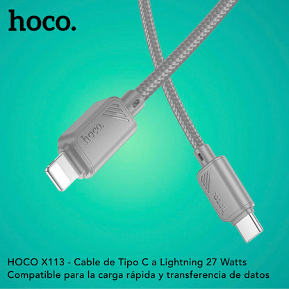 HOCO X113 Cable Tipo C para iPhone / 27 Watts / 1 metro