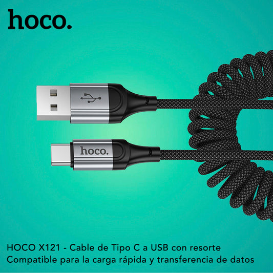 HOCO X121 Cable Tipo C a USB con resorte