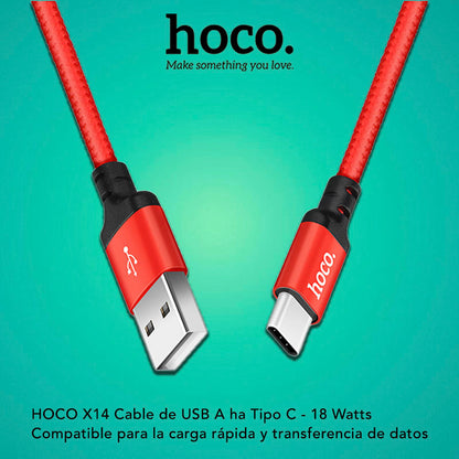 HOCO X14 Cable USB a Tipo C / 12 Watts / 1 y 2 metros