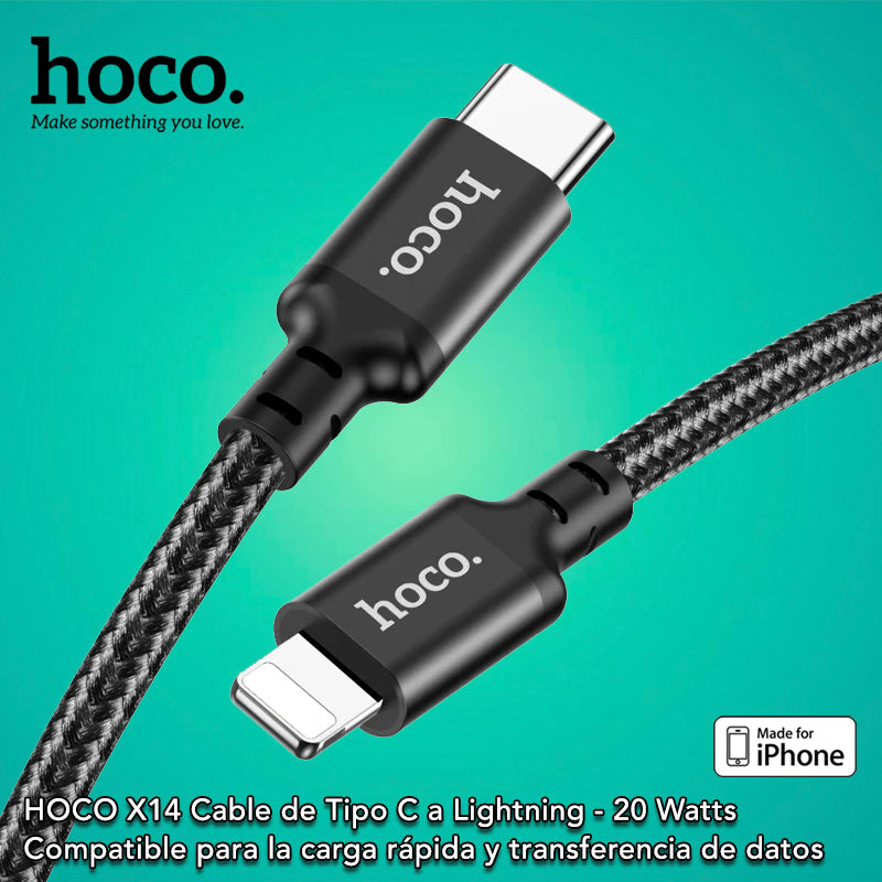 HOCO X14 Cable Tipo C para iPhone / 20 Watts / 2 y 3 metros