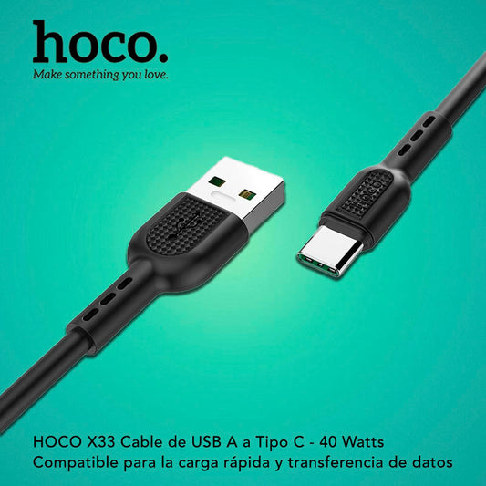 HOCO X33 Cable USB a Tipo C / 40 Watts / 1 metro