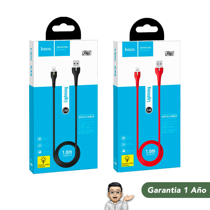HOCO X45 Cable USB A para iPhone / 12 Watts / 1 metro