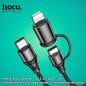 HOCO X50 2en1 Cable Tipo C a Tipo C / 60 Watts / 1 metro
