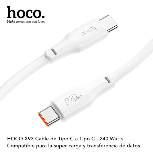 HOCO X93 Cable Tipo C a Tipo C / 240 Watts / 1 y 2 metros