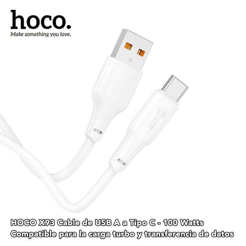 HOCO X93 Cable USB a Tipo C / 100 Watts / 1 metro