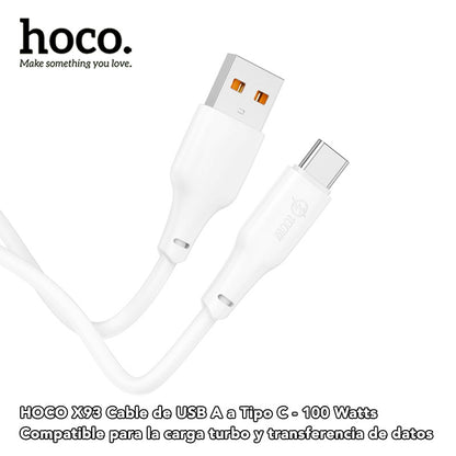 HOCO X93 Cable USB a Tipo C / 100 Watts / 1 metro