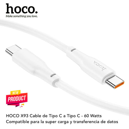 HOCO X93 Cable Tipo C a Tipo C / 60 Watts / 1 y 2 metros