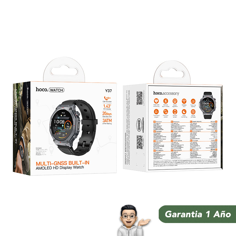 HOCO Y37 Smart Watch AMOLED GPS para Llamadas