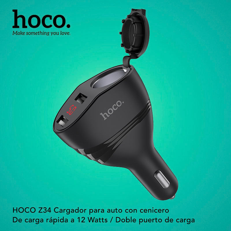HOCO Z34 Cargador de auto con cigarrera