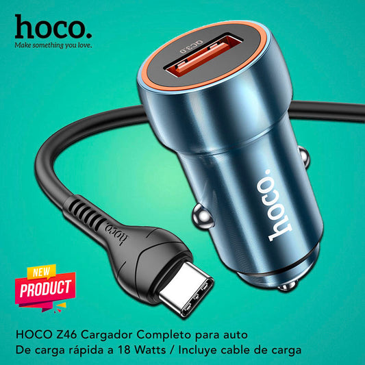 HOCO Z46 Cargador de Auto completo Carga Rapido