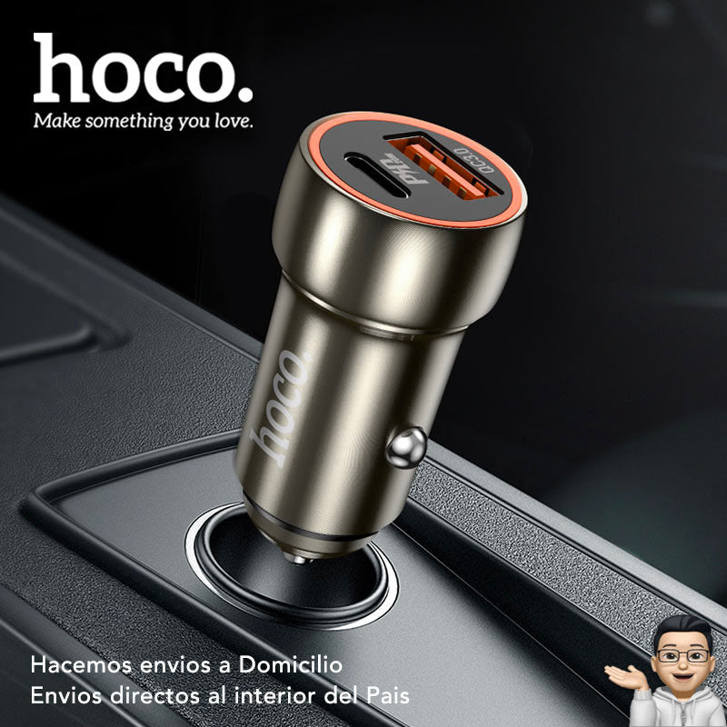 HOCO Z46A Cargador de Auto Rápido 20 Watts