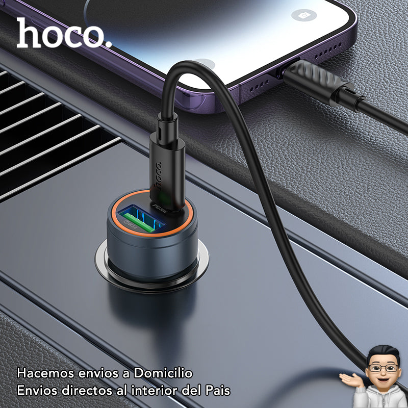 HOCO Z57A Cargador de Auto Rápido para iPhone